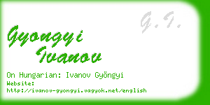 gyongyi ivanov business card
